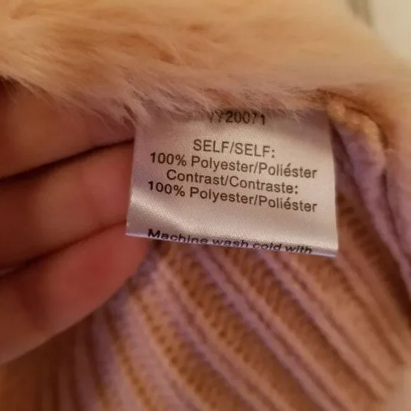 Twelfth Love Blush Pink Faux Fur Sweater Vest Large - Picture 7 of 8